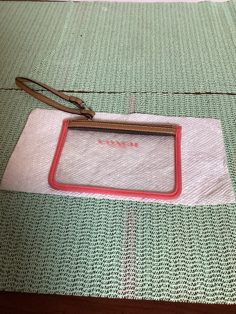 Coach see through wristlet # travel # money purse # cardholder